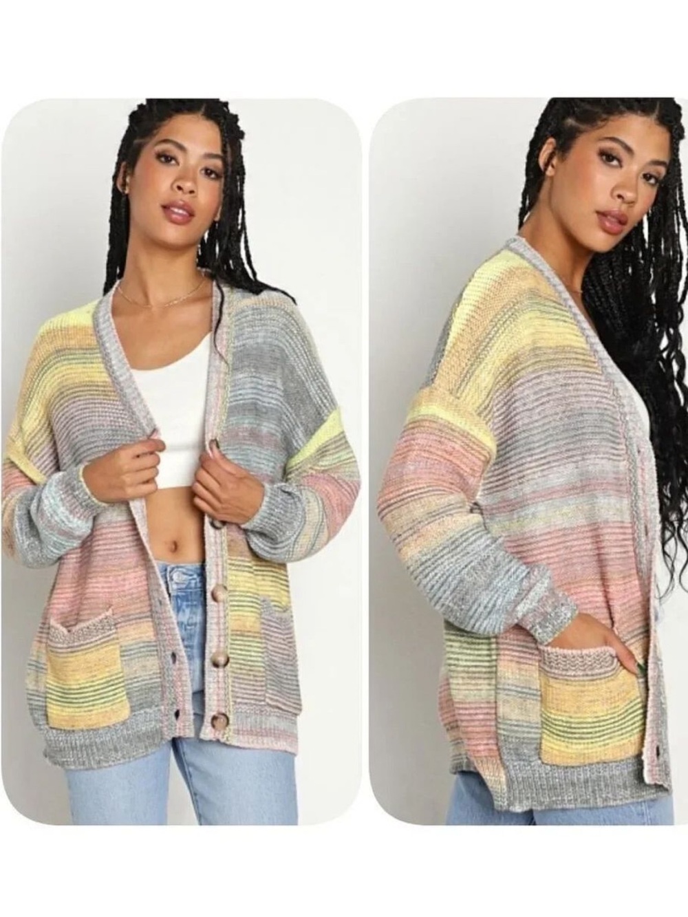 Show Me your Mumu sweater pastel colorful Callie Cardigan
Ombre Knit Sz XS